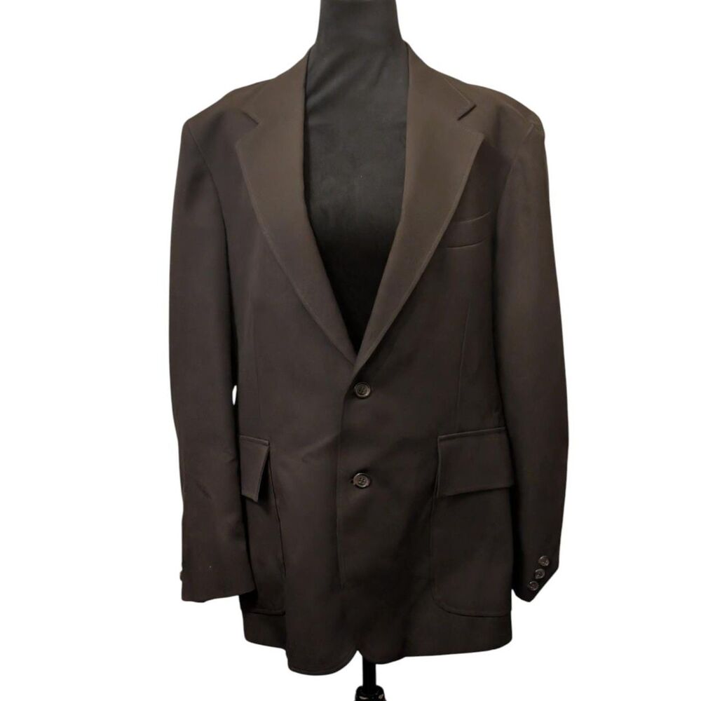Levi's Panatela Sportswear Dark Brown 70s Western Disco Blazer Vintage, Size 42R